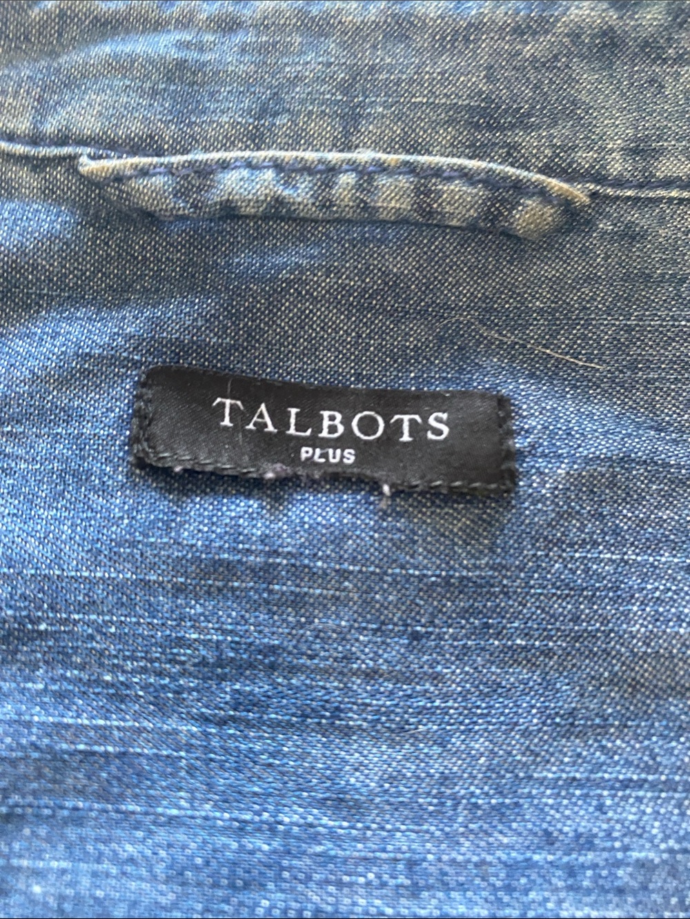 Talbots Plus Dark Blue Denim shirt